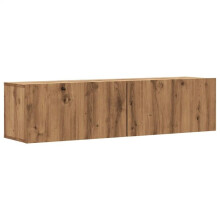 Wand-TV-Möbel - HELLOSHOP26 - 120 x 30 x 30 cm - Beige - Ingenieurholz - 2 Türen