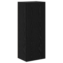 Wand-TV-Möbel - HELLOSHOP26 - 40,5x30x102 cm - 1 Tür - 3 Regale - Matt Schwarz