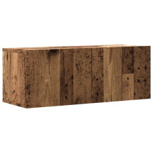 Wand TV-meubel - HELLOSHOP26 - Vintage - 80 x 30 x 30 cm - 2 deuren - Wandbevestiging