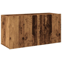 Wand-TV-Möbel - HELLOSHOP26 - 80 x 30 x 41 cm - Ingenieurholz - Trendiges Wanddesign - Großer Stauraum