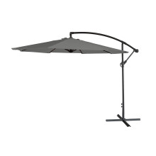 AIRWAVE 3 Metre Cyrus Banana Cantilever Garden Parasol | UV Protection Wind Up Crank Function Tilting Outdoor Umbrella