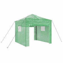 Tuinserre - HELLOSHOP26 - Opvouwbare rechthoekige serre - 290x290x315 cm - Stalen frame - Polyethyleen bedekking