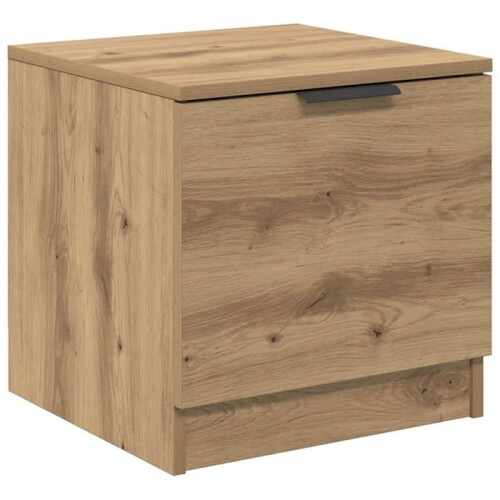 Nachttisch - HELLOSHOP26 - Bettkommode - Handgefertigte Eiche - 40x39x40 cm - 2 Schubladen 1