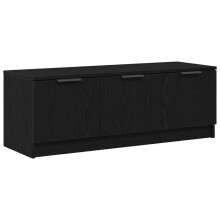 TV-Möbel - HELLOSHOP26 - 102 x 35 x 36,5 cm - Schwarzeiche - Ingenieurholz - 3 Türen