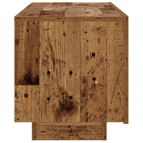 Meuble TV - HELLOSHOP26 - 100x35x40 cm - Bois d'ingénierie - 2 modules combinables - Rangement fermé 1