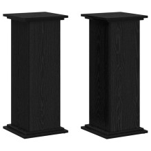 Support de plante - HELLOSHOP26 - Moderne 33x33x80 cm - Bois d'ingénierie - Noir - Intérieur & extérieur