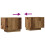 Meuble TV - HELLOSHOP26 - 100x35x40 cm - Bois d'ingénierie - 2 modules combinables - Rangement fermé 5