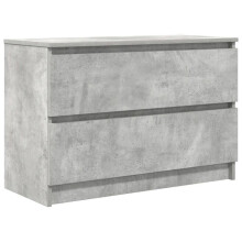 TV-Möbel - HELLOSHOP26 - 80x35x54 cm - Beton Grau - 2 Schubladen - Ingenieurholz, widerstandsfähige Oberfläche