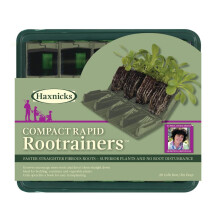 Haxnicks Compact Rootrainers Plant Propagation Twin Pack, 8cm Cell Depth, 20 Cells Each, with Propagating Lid and Tray