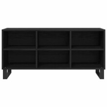 TV-Möbel - HELLOSHOP26 - 103,5 x 30 x 50 cm - Schwarzeiche - 6 Regale - Metallfüße, Wandbefestigung