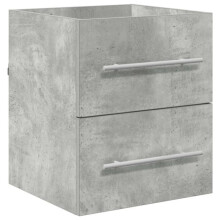 Wand-Waschtischschrank - HELLOSHOP26 - 41x38,5x48 cm - Ingenieurholz - Großer Stauraum - Kugelgelagerte Schubladen