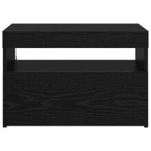 TV-Möbel - HELLOSHOP26 - 60x35x40 cm - Schwarzeiche - Gemütliche LED-Beleuchtung - 2 Türen - Spanplatten