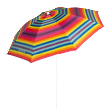 AKTIVE 62217 Beach Umbrella ?180 cm with UV Protection Filter 50, Pole ?22-25 mm, Includes Carry Bag, Folding Beach Umbrella, Beach,