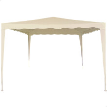 AKTIVE 61023 Removable Gazebo 300 x 300 x 240 cm Cream Colour Steel Frame with Tube Diameter 24 mm Waterproof Polyester Roof 90 g/m? Easy Assembly