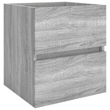 Waschbeckenunterschrank - HELLOSHOP26 - Wand-Waschtischschrank im schlichten Design - Sonoma Grau - 41 x 38,5 x 45 cm - Kompakt