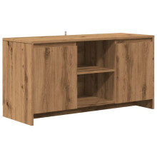 TV-Möbel - HELLOSHOP26 - Handgefertigte Eiche - Beige - Großer Stauraum - 102x37x52 cm