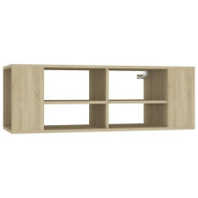 Wand-TV-Möbel - HELLOSHOP26 - 102 x 35 x 35 cm - Sonoma-Eiche - Verstellbare Regale 3 Ebenen - Maximalbelastung 60 kg