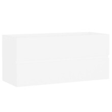 Schrank mit integriertem Waschbecken - HELLOSHOP26 - 100 x 38,5 x 45 cm - Weiß - Spanplatten - Zum Aufhängen