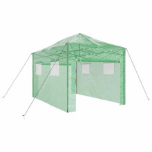 Tuinserre - HELLOSHOP26 - 280x410x315 cm - Opvouwbaar - Metalen frame - Polyethyleen bedekking
