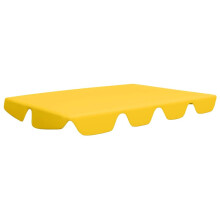 vidaXL Replacement Canopy for Garden Swing, Polyester Fabric with PVC Coating, Waterproof & Lightweight, Yellow, Suitable for Roofs Sized