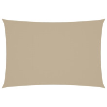 vidaXL Sunshade Sail - Beige PU Coated Oxford Fabric, Water- and UV-Protected, 2.5x4.5m Rectangular Canopy for Gardens, Terraces, Playgrounds