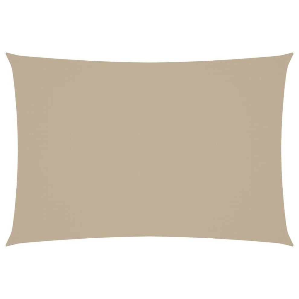 Vidaxl Sunshade Sail - Pu Coated Oxford Fabric, Water- And Uv-Protected, 2.5X4.5m Rectangular Canopy For Gardens, Terraces, Playgrounds Beige