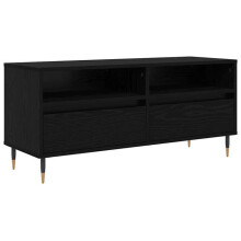 TV-Möbel - HELLOSHOP26 - Zeitgenössisches TV-Möbel - Schwarz - Schubladen mit Kugellager - Konische Eisenfüße