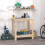 VidaXL 'vidaXL Solid Pine Garage Work Bench with Storage Shelf - Sturdy Wooden Working Table - Brown' 2