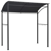 vidaXL BBQ Gazebo Weather Resistant Fire Retardant Barbecue Party Canopy Tent Patio Camping Sun Shade 215x150x220cm Anthracite Steel