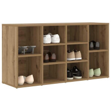 vidaXL Shoe Bench Other Artisan oak 103 x 30 x 54.5 cm Engineered wood, Bedroom, Rustic Shoe Rack, Ample Storage, Multi-Functional Organizer, Hallway