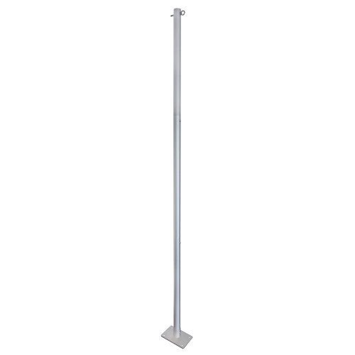 Windhager Basic 10705 Sun Sail Pole Set, Steel Pole, Standing Pole for Sun Sail, Rustproof, Mast Height Max. 240 cm