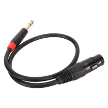 3 Pin XLR to TRS 1/4 Inch Stereo Interconnect 0.5m Balanced Audio Cable