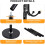 AMBERLINNEN LTD Freestanding Coat Stand with Marble Base, Metal Frame, Multiple Hooks, Black 2