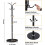 AMBERLINNEN LTD Freestanding Coat Stand with Marble Base, Metal Frame, Multiple Hooks, Black 3