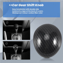 Auto-Schaltknauf-Kopfabdeckung, Zieraufkleber für 2006-2011, ABS-Kohlefaser, Innendekorationsabdeckung, LHD