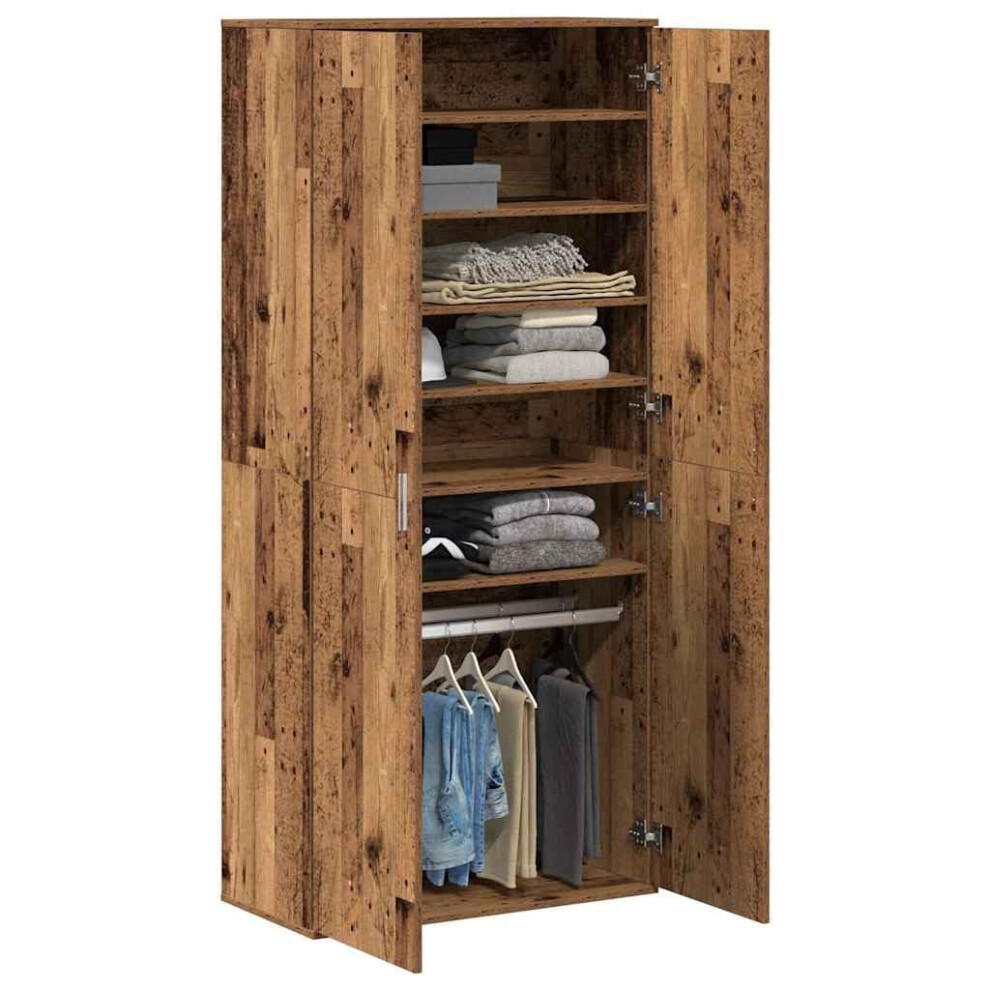 VIDAXL Highboard Storage Cabinet 80 x 39 x 178 cm in Engineered Wood Brown - Image 2