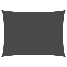vidaXL Rectangular Oxford Fabric Sunshade Sail 3x5m - Anthracite | Water-, UV & Proof with Stainless Steel Fasteners and PE Ropes