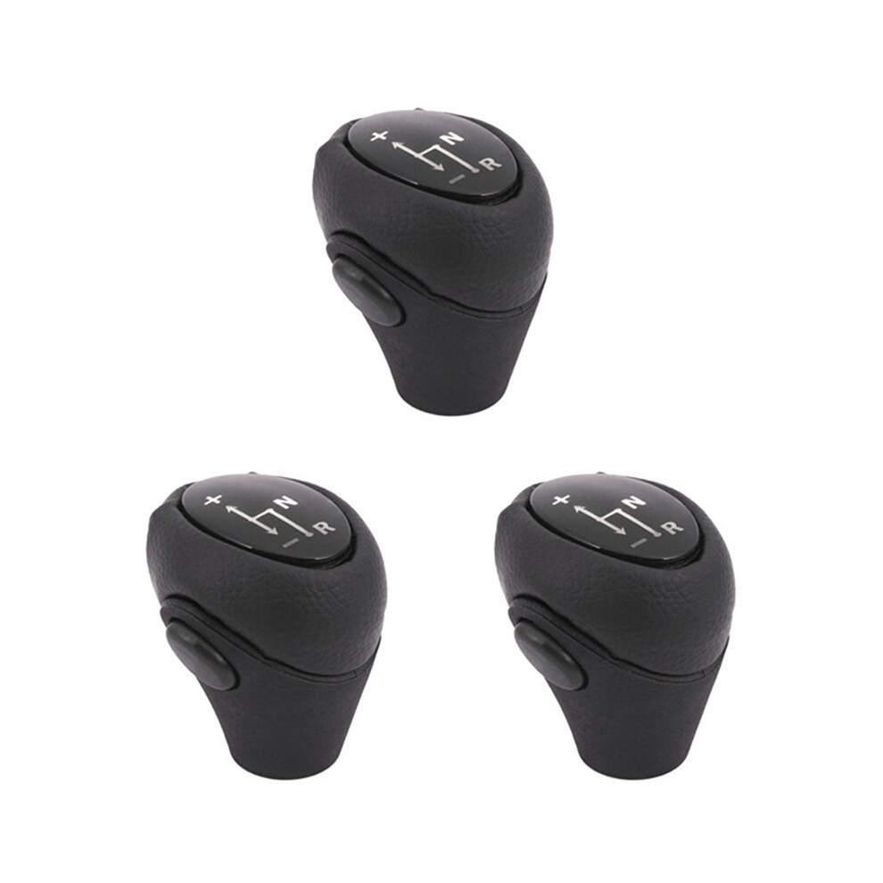 3Pcs Gear Shift Knob For Fortwo 450 451 1998-2014 Roadster 452 2003-2006 Black 6031598843223