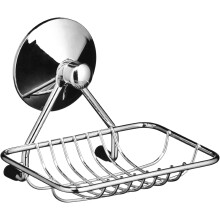 Chrome Suction Soap Dish No Drill Bathroom