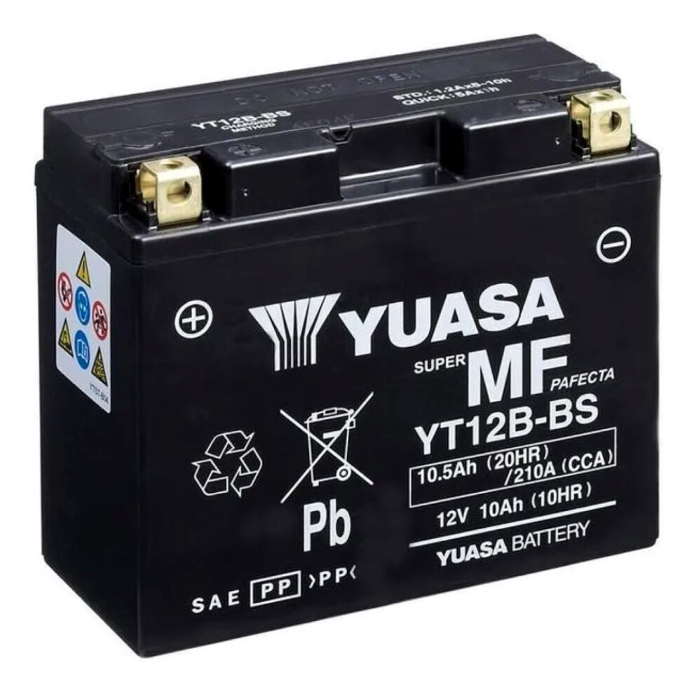 Yuasa Yt12b-Bs, 12V 10Ah Motorcycle Batteries 5050694004582