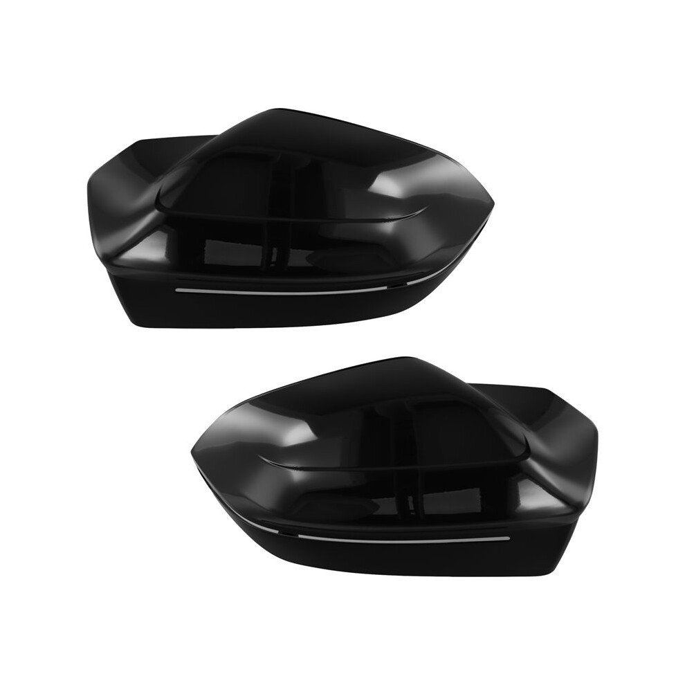 Car Rearview Side Wing Mirror Cover Cap Glossy For G60 G61 G68 G70 M5 G90 Right Hand Drive 2023- Black 6031222608327