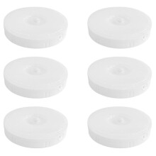 6X PIR Motion Sensor LED Night Light USB Rechargeable Dimmable Night Lamp for Cabinet Light Wireless Closet Light -White