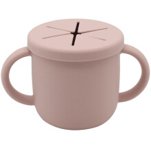 (Light Pink) BPA-Free Silicone Snack Box for Kids