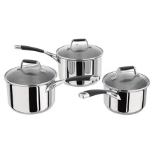 Stellar 5000 Induction Flow 3 Piece Saucepan Set