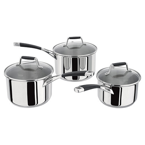 Stellar Stellar 5000 Induction Flow 3 Piece Saucepan Set