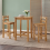 Mercers Furniture Corona Bistro Set Dining Kitchen Breakfast Bar Wooden Pine 1