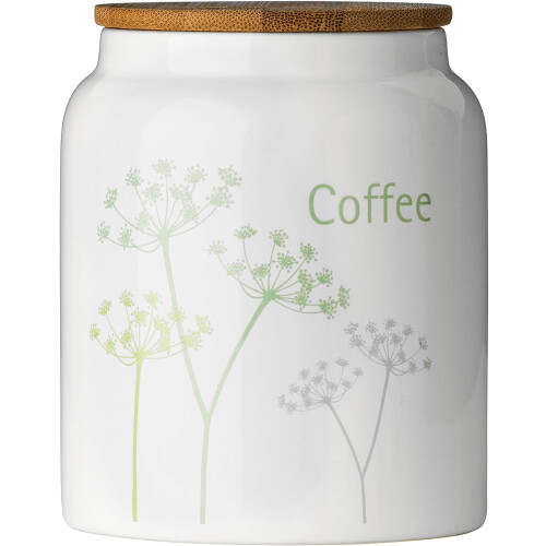 Premier Housewares Cow Parsley Coffee Canister Cream Ceramic Jar