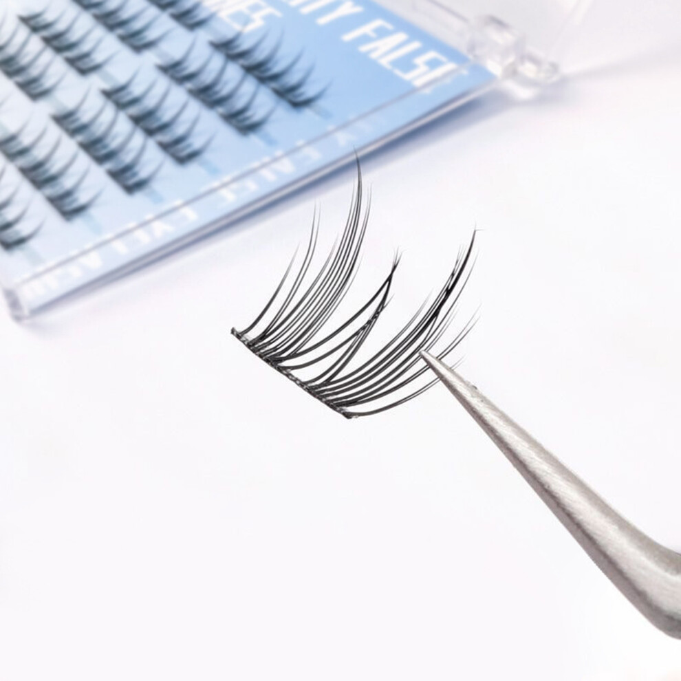 Hue-Grain Realistic Wispy Cluster Eyelash Extensions For Women