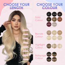 Elailite Double Weft Hair Extensions Clip in Human Remy Hair - 8 Pieces Straight Full Head (10"-110g, #18/613 Ash Blonde Mix Bleach Blonde)