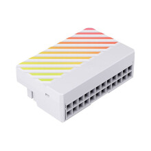 ATX 24Pin ARGB Adapter 90Converter 24PIN RGB Power Cord Adapter for 24PlN Motherboard Power Supply White